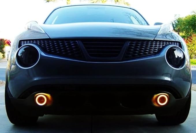iJDMTOY 72-75mm Size Amber Yellow LED Halo Ring Lighting Kit for Automotive Accent/Ambient or Retrofit Decoration