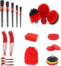 21PCS Car Detailing Brush Kit Multifunction Car Cleaning Brush for Wheel Exterior Interior Auto Detailing Brushes Set Home Shutter Cleaning Brush Set