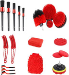 21PCS Car Detailing Brush Kit Multifunction Car Cleaning Brush for Wheel Exterior Interior Auto Detailing Brushes Set Home Shutter Cleaning Brush Set