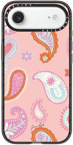 CASETiFY Impact iPhone Air Case [Slim/Compatible with Magsafe / 8.2 ft. 4X Military Grade Drop Protection] - Cowgirl Paisley Pattern - Clear Black