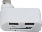 Rotatable USB Hub – ABS 4.5x5.5x2cm | USB Hub, 4 Port Mini USBs Extender with 480Mbps High Speed Data Transfer and Rotating Design | Multifunctional Splitter for Notebook Laptop Tablet Car Use