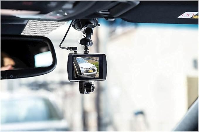 Car and Driver Full HD Dual-View Dash Cam, Front- and Rear-View System with Modular Camera, 150-Degree-Angle Lens, Night Vision, Collision Detection, and G-Sensor
