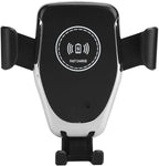 Car Mount Charger, 10W 360 Degrees Rotation Fast Charging Car Charger Bracket Mobile Phone Charger Silver for S10, S10, Note 10, 10, Mate 30, Mate 30 Pro Black