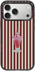CASETiFY Impact iPhone 17 Pro Max Case [Slim/Compatible with Magsafe / 8.2 ft. 4X Military Grade Drop Protection] - Stripy Sundae - Clear Black