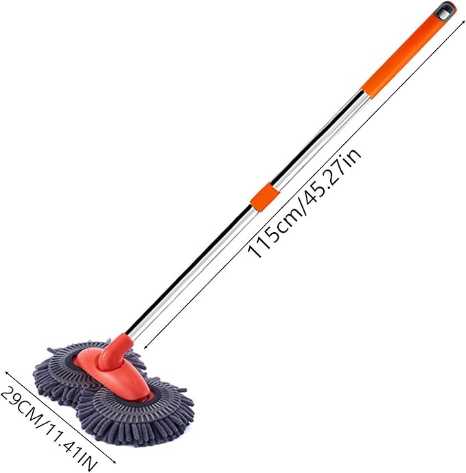 Retractable Car Wash Brush with Long Handle, Rotatable Long Handle Car Cleaning Kit, Brush Duster Scratch Free Cleaning Tool, Car Windshield Window Cleaning Kit, Microfiber Car Duster Dry Towels (3)