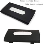 Fredysu Car Visor Tissue Holder, Sun Visor Napkin Holder Backseat Tissue Case, Premium Car Tissue Box for car, Vehicle (Black)