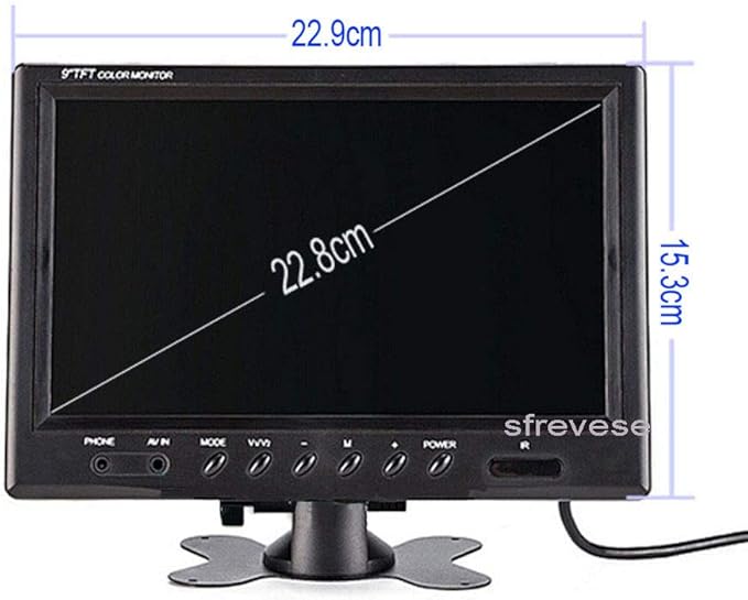 Vehicle Backup Camera and 9 inch Screen Monitor Kit + IR Night Vision Reverse Rear View Parking Camera System with 4 Pin 15m Cable for Bus RV Truck Trailer Camper Motorhome