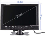 Vehicle Backup Camera and 9 inch Screen Monitor Kit + IR Night Vision Reverse Rear View Parking Camera System with 4 Pin 15m Cable for Bus RV Truck Trailer Camper Motorhome