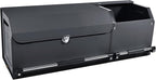 Car Trunk Organizer, Collapsible Leather Car Trunk Storage Organizer with Lid and Sturdy Handle Car Organizer and Storage for SUV, Truck, Sedan (Black, 36.2 x 11.4 x 12.2in)