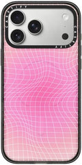 CASETiFY Impact iPhone 17 Pro Max Case [Slim/Compatible with Magsafe / 8.2 ft. 4X Military Grade Drop Protection] - Pink Light - Clear Black