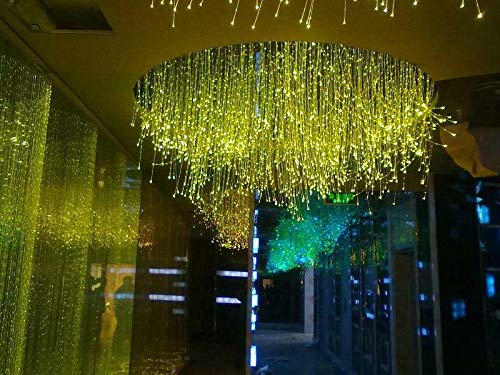 AZIMOM PMMA Plastic 150pcs*0.04in*6.5ft Flash Point Glow Fiber Optic Cable Light for LED Light Engine Driver Source Curtain Waterfall Lights Home Décor Decoration Effect