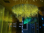 AZIMOM PMMA Plastic 150pcs*0.04in*6.5ft Flash Point Glow Fiber Optic Cable Light for LED Light Engine Driver Source Curtain Waterfall Lights Home Décor Decoration Effect