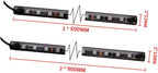Cabilock Sound Control Car Lighting 7-Color Ambient Lighting Kit for Vehicle Decoration Waterproof LED Strip Lights for Interior and Exterior Use for Parties and Night Drives