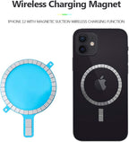 Mag Safe Case Magnet Sticker XZC 2Pcs Strong Magnetic Wireless Charging Magnet Mag Safe Sticker Magnet Circle for iPhone 12 Pro Max 12 Mini 11 Xs Xr 8 Mobile Phone Case