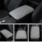 Amiss Auto Center Console Pad, Universal Waterproof Armrest Seat Box Cover, Leather Auto Armrest Cover Protector for Most Vehicles, SUV, Truck, Car (Gray)