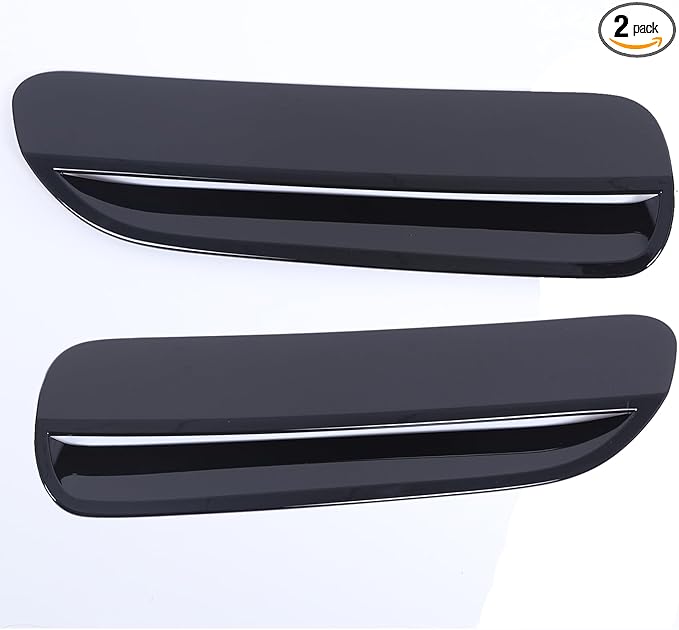 ABS Car Front Hood Vents fits Exterior Decoration Accessories Compatible with Pontiac G8 2008 2009 Hood Vent Air Flow Intake Body Kits (Gloss Black)