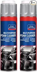 Glodway Leather Cleaner,Odor Eliminator With Brush,Foam Spray,Great For Car Interior,Seats,Leather,Fabric,Upholstery,Plastic,Dashboard More,Peach Scent,21.98 OZ (2 Pack)