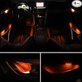 Automotive Door Handle Lights,12V 4pcs LED Interior Lights Multicolor Universal Fit for Car Interior Atmosphere Light (Orange)