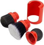 Maxshine Universal Red & Gray Combo Ultra-Soft Large Bristle Brush with Storage Rack | Curved Grip Interior Detailing Brush for Dashboard, Displays & Air Vents | Premium Car Cleaning Accessory