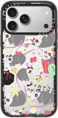 CASETiFY Impact iPhone 17 Pro Max Case [Slim/Compatible with Magsafe / 8.2 ft. 4X Military Grade Drop Protection] - Opossum Symposium - Clear Black