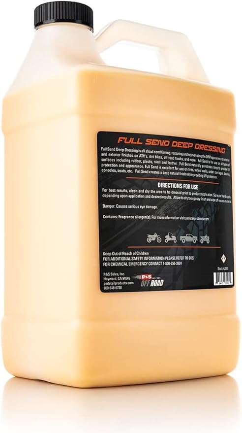 P & S Professional Detail Products Off Road Full Send Total Dressing - Restores Rubber, Plastic, Vinyl & Leather with UV Protection - 1 Gallon