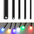 YWEWY Black Skin Cover PMMA Plastic Endeglow Optic Fiber Cables for Car Led Light Source (30ft Long) (0.24in)