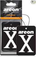 AREON X XV18A Hanging Best Car Air Freshener Paradise Scent, Paper Hanging Ornaments, Long Lasting Scent for Car or Home 12 Pack
