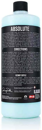 P&S Professional Detail Products Absolute Rinseless Wash – Premium Soap Alternative, Emulsifies Dirt, Softens Water, Safe on Paint, Coatings, Wraps, PPF & Interior Surfaces - 1 Quart