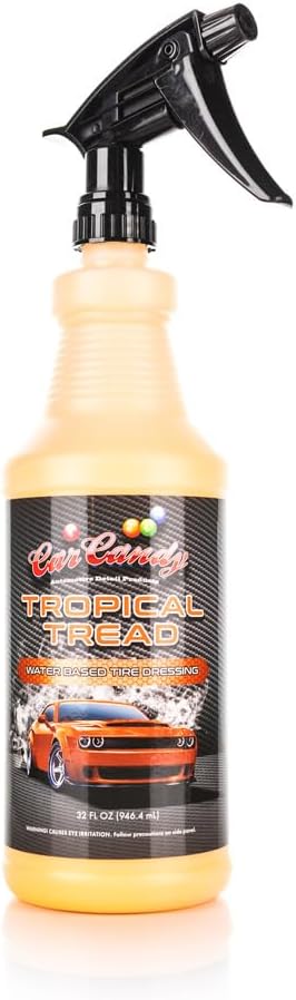 CarCandy - Tropical Tread Water-Based Tire Dressing - Conditions & Protects Rubber to Prevent Cracking & Browning – Safe for Tires, Trim, Plastic & Rubber – Ready to Use (1 Quart)