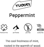 Yuoyar Wood Car Scents Air Freshener Visor Clips Diffuser Odors Eliminator (Peppermint-scented)