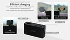 JOWUA Under Screen Invisible Station for Tesla New Model Y 2025 Model 3 Highland (2024+), Include 3 Ports Power HUB, Portable LED Light,