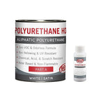 Rain Guard Water Sealers PU-0415 Polyurethane HD IsoFree Clear 2-Part White Base Satin Finish Ready to USE Covering up to 75 Sq.Ft on New/Older Surfaces. 1 Quart Kit A and B - Masonry/Wood Sealer