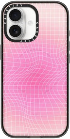 CASETiFY Impact iPhone 17 Case [Slim/Compatible with Magsafe / 8.2 ft. 4X Military Grade Drop Protection] - Pink Light - Clear Black
