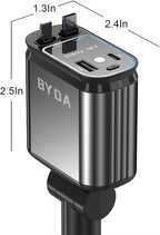 4 in 1 Retractable Car Charger with Starry Light,69W Cigarette Lighter Charger,USB C Fast Car Charger for iPhone 17 Pro Max 16 15 14 13 12 11 (Lightning+USB-C & PurpleLight)