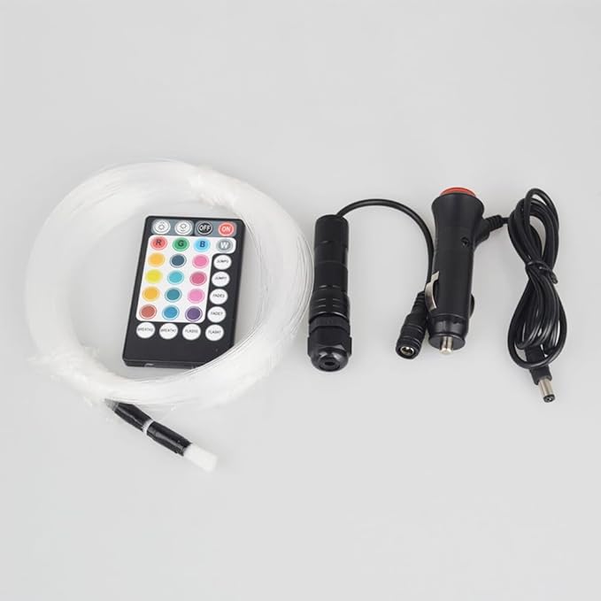 1Set Car Fiber Optic LED Lights Multicolor RGBW Star Ceiling Roof Headliner Lights Fiber Optic Lights Kit 2W 12V