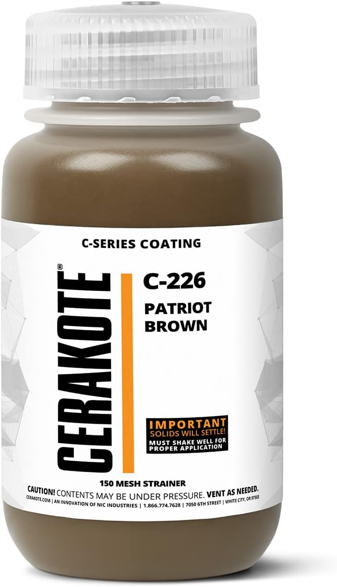 CERAKOTE® (AIR Cure C-Series Patriot Brown (16oz) |C-226P|-Our Ceramic Technology Combines Performance with Color on All- Metals, Polymers + More