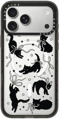 CASETiFY Impact iPhone 17 Pro Max Case [Slim/Compatible with Magsafe / 8.2 ft. 4X Military Grade Drop Protection] - Black Cat - Clear Black