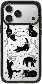 CASETiFY Impact iPhone 17 Pro Max Case [Slim/Compatible with Magsafe / 8.2 ft. 4X Military Grade Drop Protection] - Black Cat - Clear Black