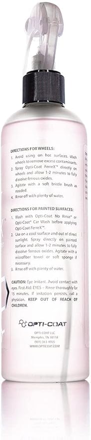 OPTI-COAT – FerreX Plus – Dissolve & Remove Ferrous Oxides, Brake Dust, & Fallout from Painted Surfaces; Works on Tar & Wax; Easy to Use (16 Fl. Oz.)