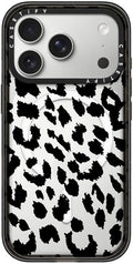 CASETiFY Impact iPhone 17 Pro Case [Slim/Compatible with Magsafe / 8.2 ft. 4X Military Grade Drop Protection] - Lacie Leopard - Clear Black