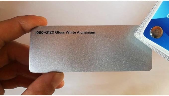 3M Car Wrap Roll 2080 Gloss White Aluminum | G120 | (5ft x 8ft (40 Sq/ft)) | Automotive Vinyl Wrap for Cars - Car Interior Wrap & Exterior | w/Free Instawraps Pro Glove