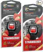 Car Air Fresheners Vent Clips, Essential Car Odor Eliminator, Perfect Scented Car Accessories, for Long Lasting Fragrance up to 30 Days, 0.07 FL.OZ (Strawberry, 2 Packs)