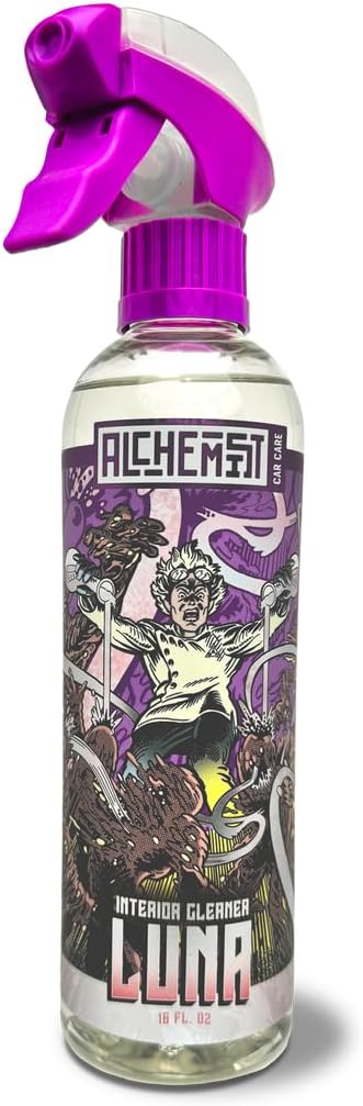 Alchemist Luna Interior Cleaner | Deodorizing Car Interior Cleaner Spray Safe on Leather, Vinyl, Fabric & Dash | Interior Protectant with UV Defense | Interior Car Detailing Spray | 16 oz