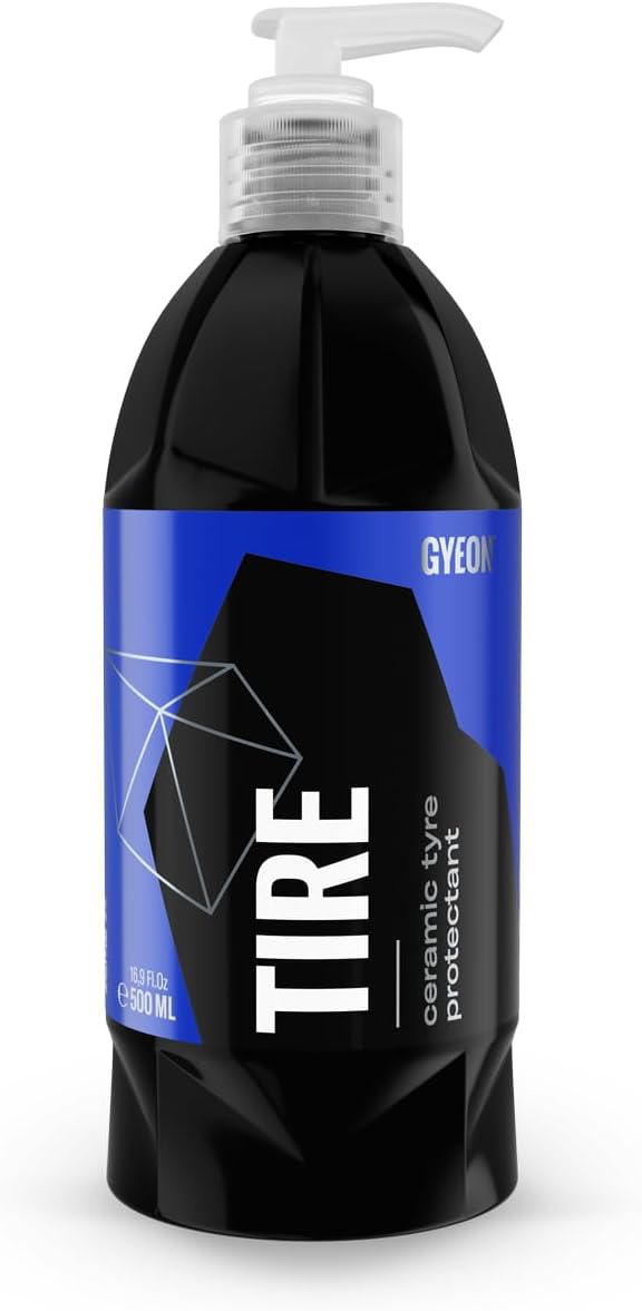 Gyeon Tire Ultimate SiO₂ Ceramic Tire Coating Extreme Durability Ultra‑Long Lasting Protection UV Shield Satin Finish Hydrophobic Non‑Sling Gel Deep Black Revival Tires Detailing Finish