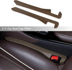 IHOTDER Car Seat Gap Filler,Super Flexible Car Side Seat Gap Filler Car Accessories for Women & Men,Universal CCar Organizer Between Seats for Tightly Filling Seat Gaps(Brown/2PCS)