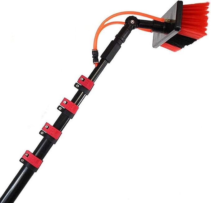 Telescopic Window Cleaning Pole 3.6M-11M, Water Fed Brush Extension for Photovoltaic Panels, Truck Windows & Hard-to-Reach Areas, Efficient Cleaning Equipment