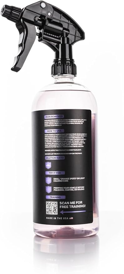 Iron Kryptonite – Iron Remover Spray for Cars & Wheels – Fallout & Rust Remover for Paint, Brake Dust & Decontamination – Purple Reaction Decon Spray – 32oz