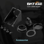 BATIGE 2 Ports Dual USB 3.0 Male to USB 3.0 Female AUX Flush Mount Car Mount Extension Cable for Car Truck Boat Motorcycle Dashboard Panel -6ft