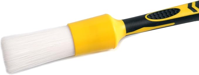 Maxshine Universal White Classic Detailing Brush Combo – Soft, Durable Synthetic Bristles – High-Density Brush for Interior & Exterior Cleaning – Premium Car Detailing Tool