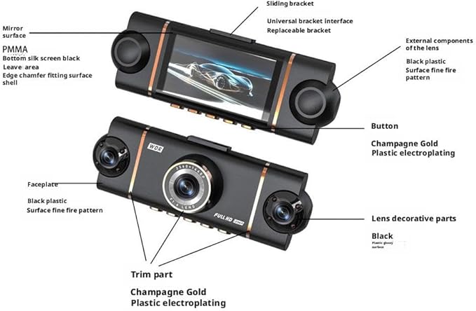 4 Channel Dash Cam for Cars Front Rear Inside & Left Right,360° Dash Cam Front Rear Inside & Left Right, 4K+1080P*3 FHD Car Camera, 5GHz WiFi & App Control,24H Parking Mode,G-Sensor,Loop Recording
